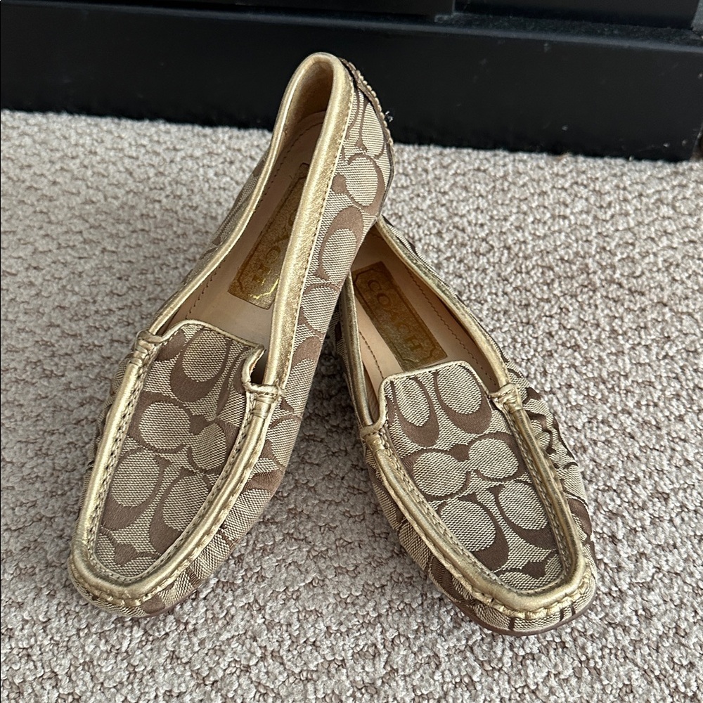 Coach Signature Canvas Loafers